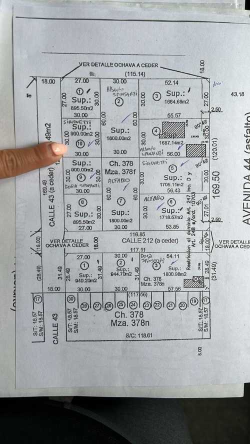 lote en venta, 43 ENTRE 211 Y 212